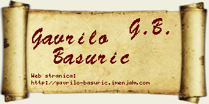 Gavrilo Basurić vizit kartica